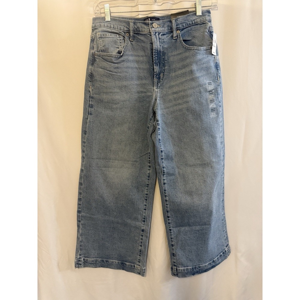 Gap High Rise Wide Leg Crop Jeans Size 12